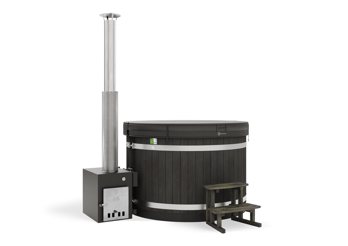 Harvia Hot Tub Steady M CUBE EP NightBlack, CasualGray für 4–6 Personen