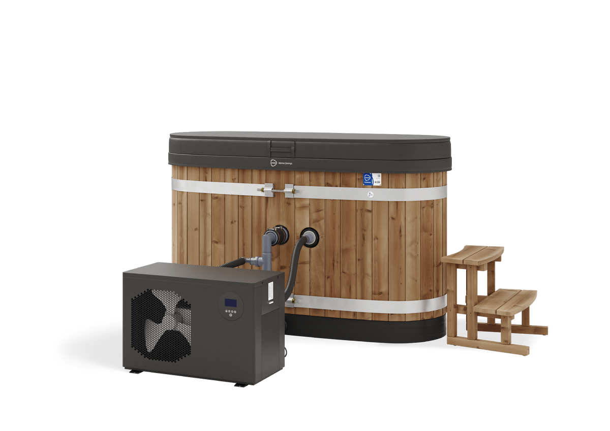 Harvia Hot Tub Tiny S Dual Thermowood, LightGray für 1–2 Personen
