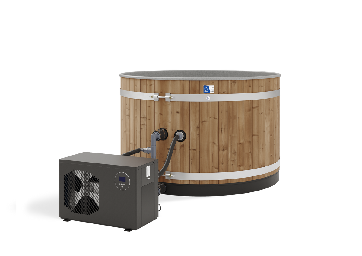 Harvia Hot Tub Breezy M Dual Thermowood, LightGray für 4–6 Personen