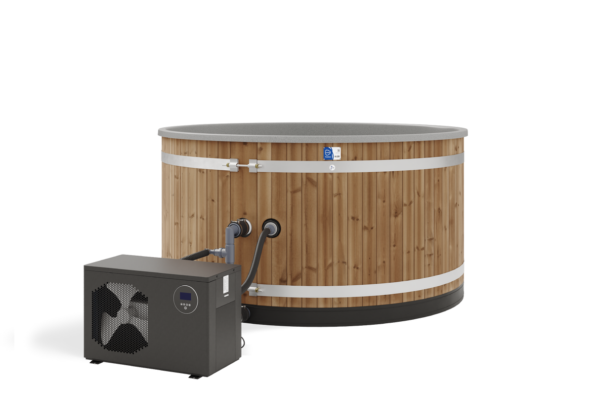 Harvia Hot Tub Family L Dual Thermowood, LightGray für 6–8 Personen