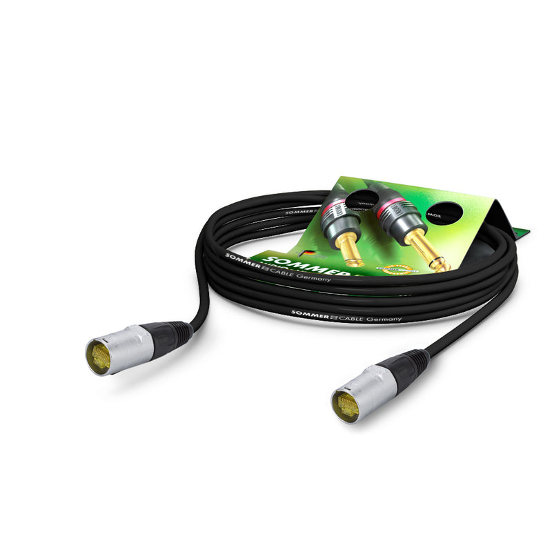 SOMMER CABLE network cable SC-Mercator CAT.7 PUR (8 x 0.14mm² | RJ45 male / RJ45 male | HIROSE | 20.00m) - in black 