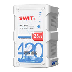 SWIT ELECTRONICS HB-C420S - Li-Ionen Akku passend für Leuchten (28.8V | 420Wh | 14.6Ah | 500W | Leistungsanzeige | Stromkreisschutzvorrichtungen | V-Mount) - in weiß – Vorschau 1