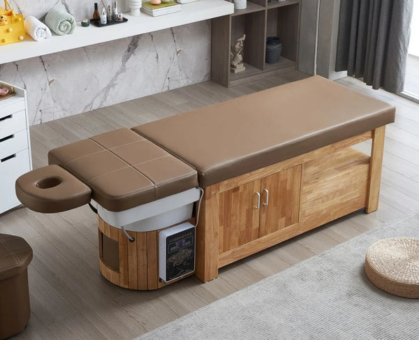 Collini Professionelle Headspa Liege ZenMist mit Haardampfer, Hocker und Massagefunktion