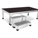 GUIL ECD20-80 - Modular aluminum 4-step access staircase with removable feet at a fixed height (step dimensions 300 x 800 mm | height 1,000 mm | suitable for a platform height of up to 1,000 mm)