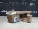 Collini Professionelle Headspa Liege - Satori mit Haardampfer, Hocker und Massagefunktion - Taupe