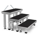 GUIL ECT20-60 - Modular aluminum 3-step access staircase including feet (step dimensions 300 x 800 mm | height 600 mm | suitable for a platform height of up to 800 mm)