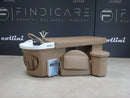 Collini Professionelle Headspa Liege - Satori mit Haardampfer, Hocker und Massagefunktion - Taupe