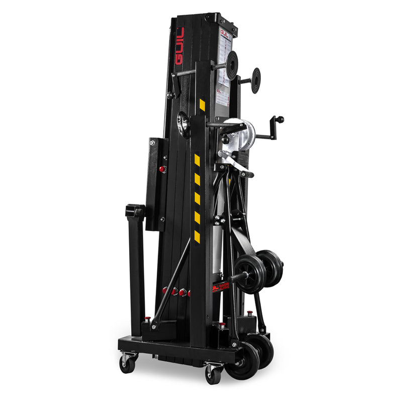GUIL ULK-800XL - Chariot élévateur compact avec treuil (hauteur de travail max. 8,00 m | capacité de charge max. 350 kg | hauteur de chargement 30 cm | pliable) - en noir
