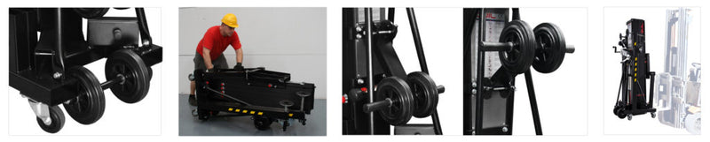 GUIL ULK-800XL - Chariot élévateur compact avec treuil (hauteur de travail max. 8,00 m | capacité de charge max. 350 kg | hauteur de chargement 30 cm | pliable) - en noir