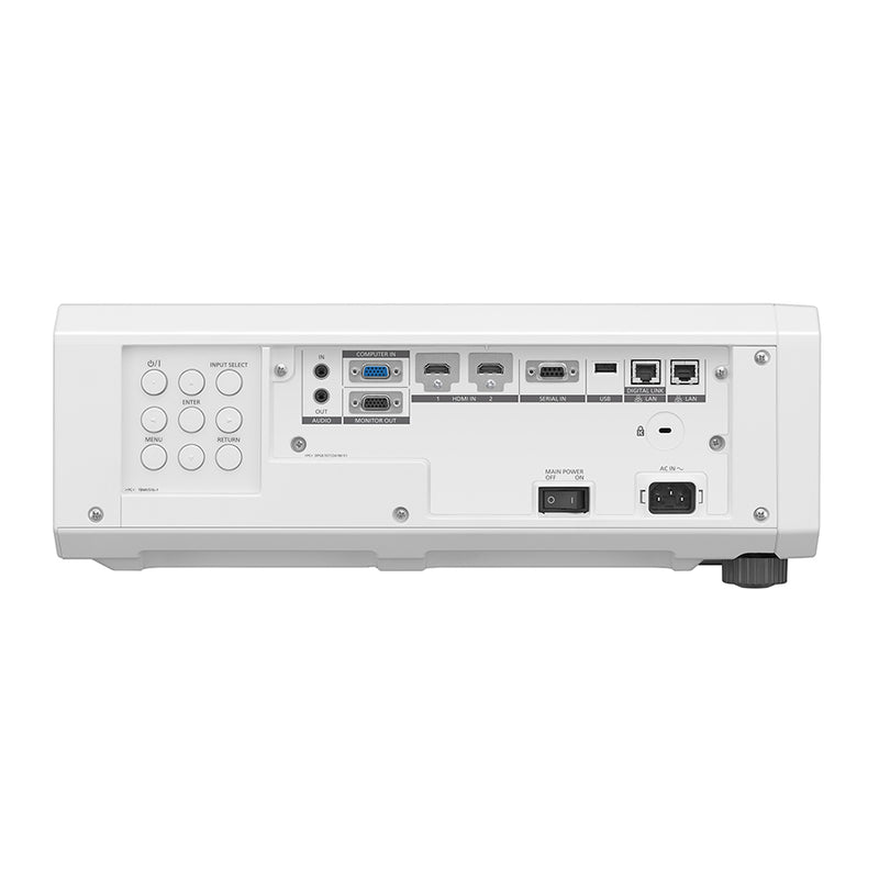 PANASONIC PT-FRQ50 - Projecteur DLP monopuce avec technologie laser (4K Quad Pixel Drive 3 840 x 2 160 | 5 200 lumens | Digital Link | avec objectif 1,45-2,92:1) - en blanc