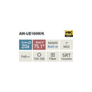 PANASONIC AW-UE160 - 4K UHD 60p PTZ camera with pan &amp; tilt function (20x optical zoom | 2160/60p | wide-angle lens | OIS + EIS image stabilizer | 12G-SDI/3G-SDI/SFP+/HDMI/USB | NDI|HX | SRT &amp; ST2110 | PoE++) - in black 