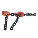 SAFETEX lashing chain with ratchet load tensioner and anti-twist device (1-piece | shortening hook | length 3.50 m) - black