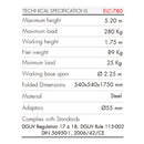 GUIL ELC-780 - Compact telescopic lift with winch and Ø 55 mm spigot (max. height 5.20 m | max. load capacity 280 kg | foldable) - in black