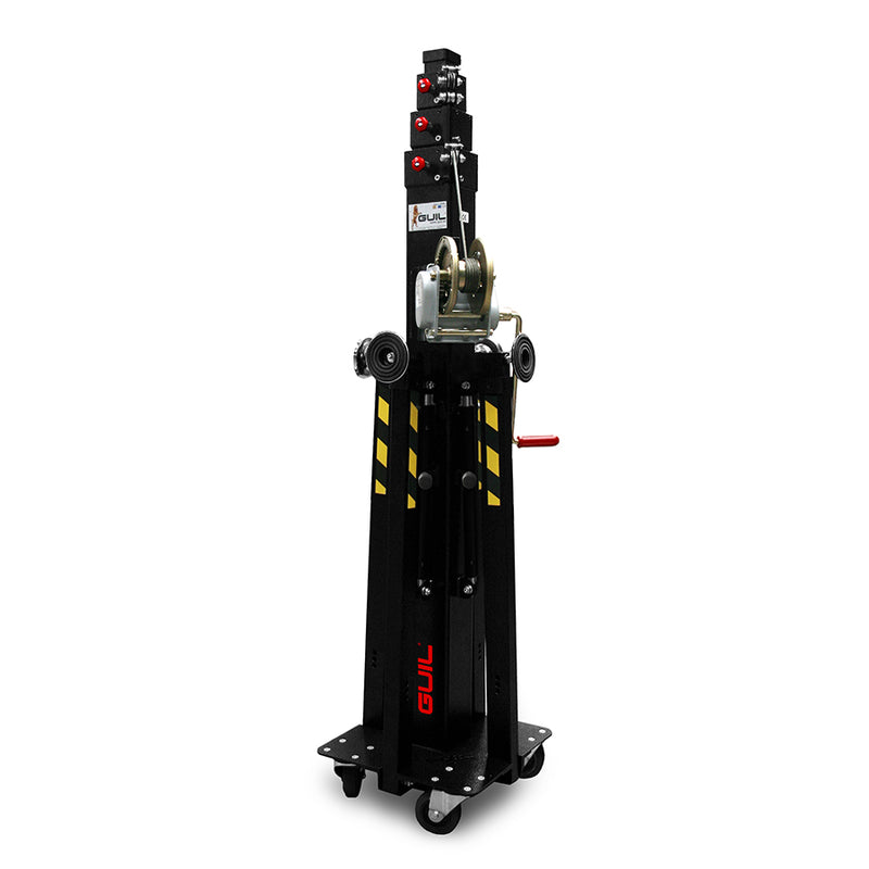 GUIL ELC-640 - Compact telescopic lift with winch (max. working height 5.20m | max. load capacity 250kg | foldable) - in black