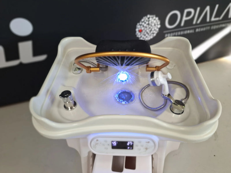 Collini Mobile japanisches Headspa Gerät, integrierter Schmutzwasserbehälter, mobil und Wasserstank von 50 Litern
