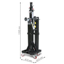 GUIL ELC-750 - Compact telescopic lift with winch and Ø 35 mm spigot (max. height 4.50 m | max. load 150 kg | foldable) - in black 