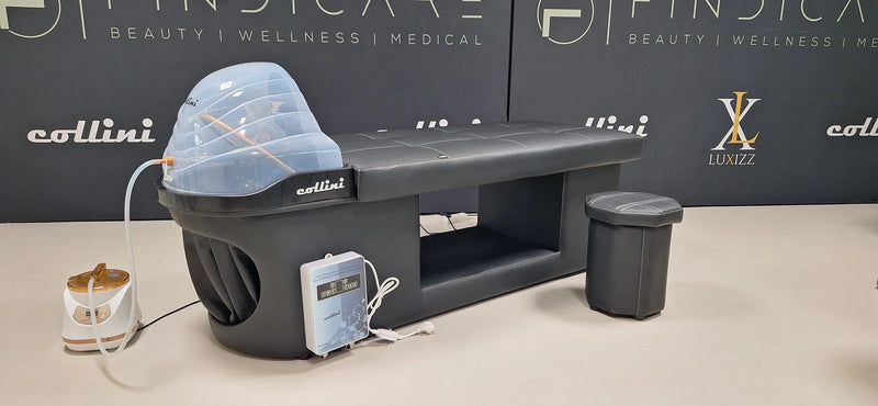 Collini Revitalisierende japanische Headspa Liege: Wellness und Haarwiederherstellung schwarzes Waschbecken