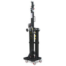 GUIL ELC-740 - Compact telescopic lift with winch and Ø 35 mm spigot (max. height 5.10 m | max. load 150 kg | foldable) - in black