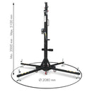 GUIL ELC-740 - Compact telescopic lift with winch and Ø 35 mm spigot (max. height 5.10 m | max. load 150 kg | foldable) - in black