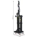 GUIL ELC-740 - Compact telescopic lift with winch and Ø 35 mm spigot (max. height 5.10 m | max. load 150 kg | foldable) - in black