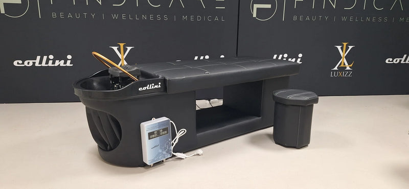 Collini Revitalisierende japanische Headspa Liege: Wellness und Haarwiederherstellung schwarzes Waschbecken
