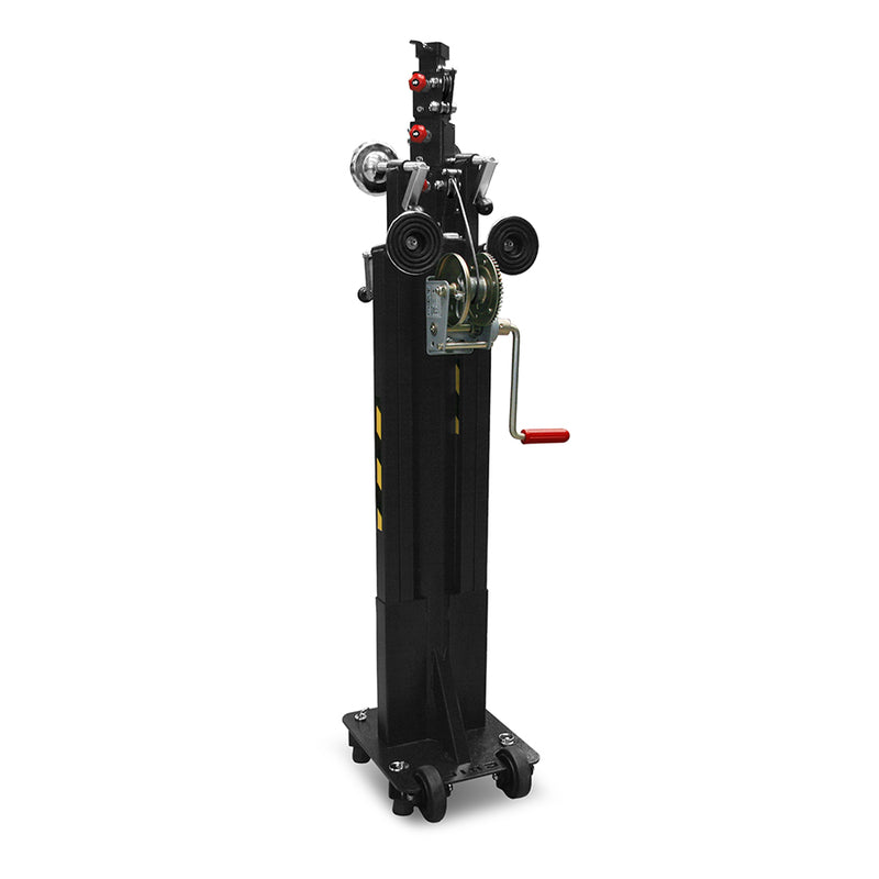 GUIL ELC-630 - Compact telescopic lift with winch (working height max. 4.50 m | load capacity max. 125 kg | foldable) - in black