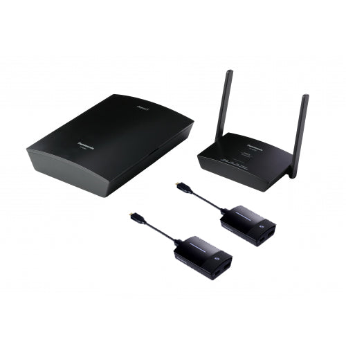 PANASONIC TY-WPSC1 - Wireless Präsentation System Kit (1x Set-Top-Box-Empfänger | 2x USB-C-Sender | 1x Aufbewahrungsbox) - in schwarz