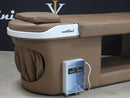 Collini Professionelle Headspa Liege - Satori mit Haardampfer, Hocker und Massagefunktion - Taupe