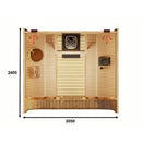 Fjordholz Barrel Combi Sauna Model Luxe-3 Combi