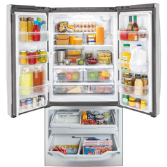 General Electric IO Mabe French Door Kühlschrank IWO19JSPF 8WM-DWM, 85 cm, 527 Liter, Matt weiß Freistehend – Vorschau 6