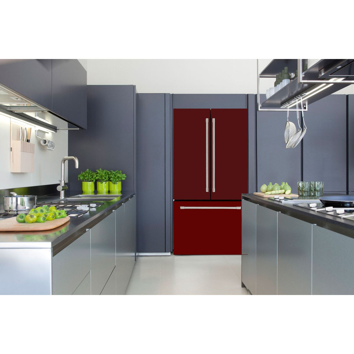 General Electric IO Mabe French Door Kühlschrank IWO19JSPF 3RAL, 84 cm, 527 Liter, RAL Farben Einbau