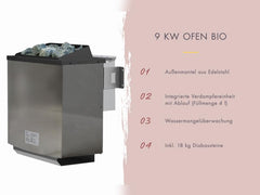 Karibu Saunahaus Angkor 2, 38 mm naturbelassen -inkl. 9 kW Bioofen ext. Steuerung- – Vorschau 18