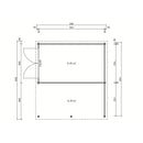 Fjordholz Wooden Garage Model Ken 28 with Side Roof