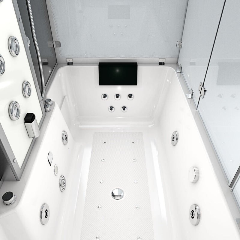 Acqua Vapore Kombination Badewanne Dusche K80-SW-TH-A-EC-EA Duschtempel 100x180 cm 2K Scheibenversiegelung