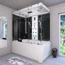 Acqua Vapore Kombination Badewanne Dusche K80-SW-TH-A-EC-SC-EA Duschtempel 100x180 cm Schlauchreinigung + Scheibenversiegelung