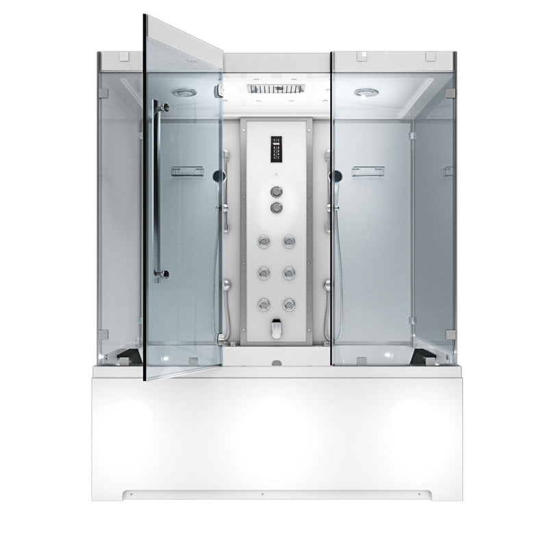 Acqua Vapore Kombination Badewanne Dusche K80-WS-EH-A-SC-EA Duschtempel 100x180 cm aktive Schlauch-Reinigung
