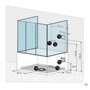 Acqua Vapore Kombination Badewanne Dusche K80-WS-EH-B-ALL Duschtempel 180x100 cm