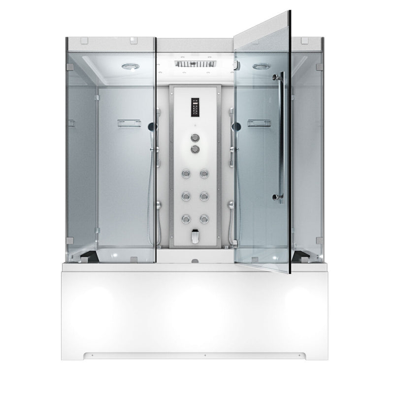 Acqua Vapore Kombination Badewanne Dusche K80-WS-EH-C-EA Duschtempel 180x100 cm OHNE Zusatzoption