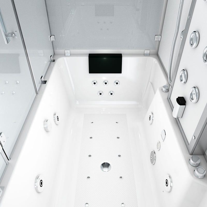 Acqua Vapore Kombination Badewanne Dusche K80-WS-EH-C-EC-EA Duschtempel 180x100 cm 2K Scheibenversiegelung