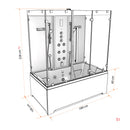 Acqua Vapore Kombination Badewanne Dusche K80-WS-TH-A-EA Duschtempel 100x180 cm OHNE Zusatzoption 8271