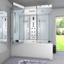 Acqua Vapore Kombination Badewanne Dusche K80-WS-TH-A-EC-SC-EA Duschtempel 100x180 cm Schlauchreinigung + Scheibenversiegelung 8274