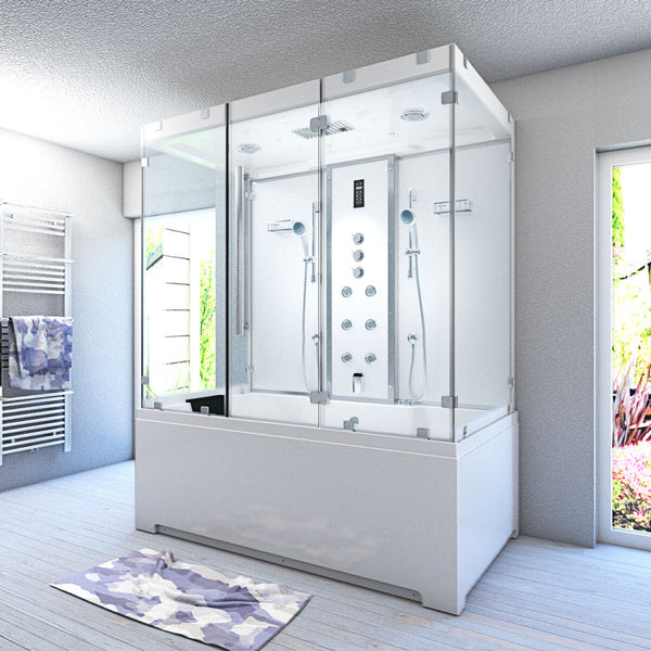 Acqua Vapore Kombination Badewanne Dusche K80-WS-TH-B-ALL Duschtempel 180x100 cm