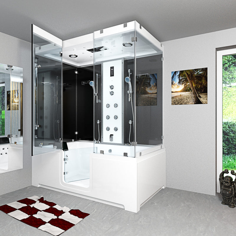 Acqua Vapore Kombination Badewanne Dusche K88-SW-EH-A-EA Duschtempel 100x180 cm OHNE Zusatzoption