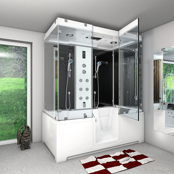 Acqua Vapore Kombination Badewanne Dusche K88-SW-EH-C-ALL Duschtempel 180x100 cm