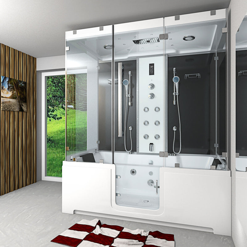 Acqua Vapore Kombination Badewanne Dusche K88-SW-EH-C-EA Duschtempel 180x100 cm OHNE Zusatzoption