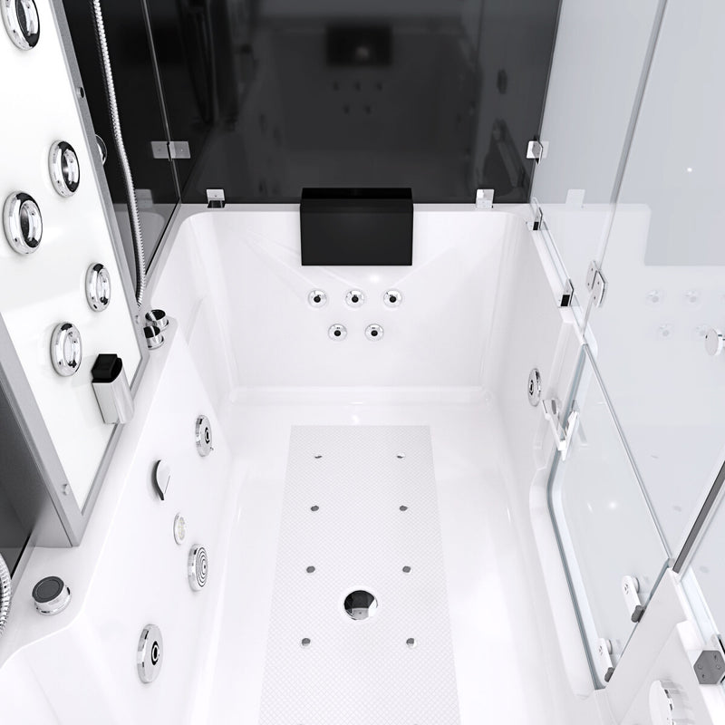 Acqua Vapore Kombination Badewanne Dusche K88-SW-EH-C-SC-EA Duschtempel 180x100 cm aktive Schlauch-Reinigung