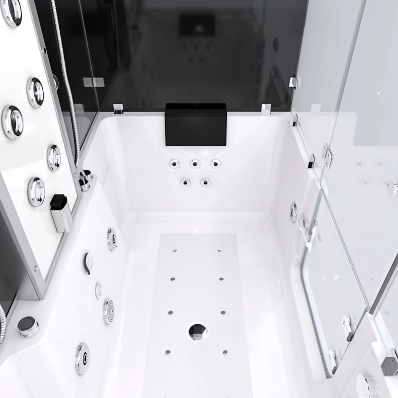 Acqua Vapore Kombination Badewanne Dusche K88-SW-TH-C-EC-SC-EA Duschtempel 180x100 cm Schlauchreinigung + Scheibenversiegelung