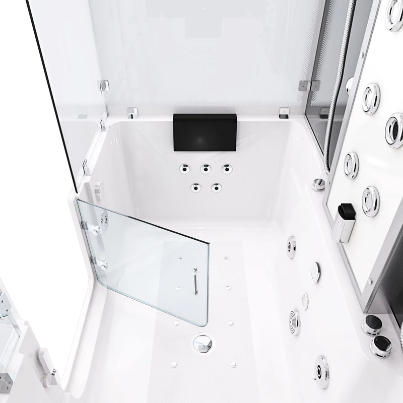 Acqua Vapore Kombination Badewanne Dusche K88-SW-TH-C-EC-SC-EA Duschtempel 180x100 cm Schlauchreinigung + Scheibenversiegelung