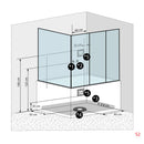 Acqua Vapore Kombination Badewanne Dusche K88-SW-TH-C-SC-EA Duschtempel 180x100 cm aktive Schlauch-Reinigung