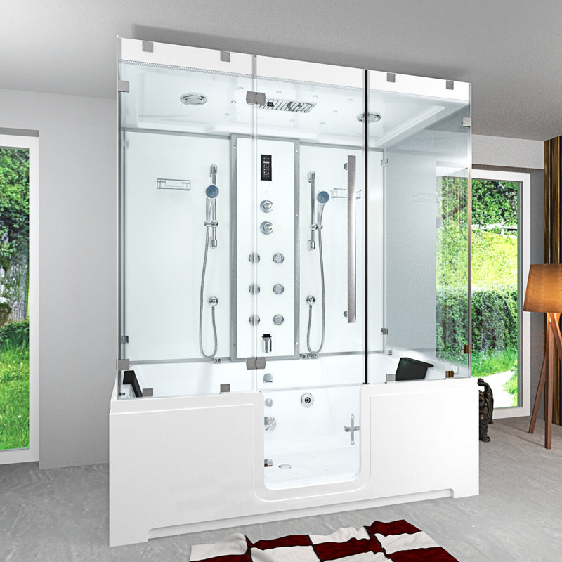 Acqua Vapore Kombination Badewanne Dusche K88-WS-EH-B-ALL Duschtempel 180x100 cm